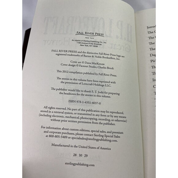 H. P. Lovecraft Great Tales of Horror 2012 Hardback Compilation - Picture 8 of 8